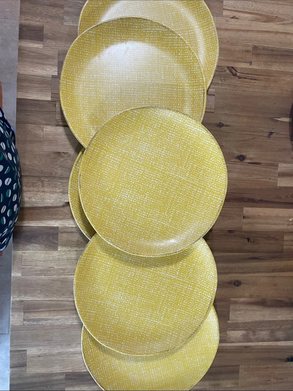 Threshold Yellow Speckledi Melamine Dinner plates - 6